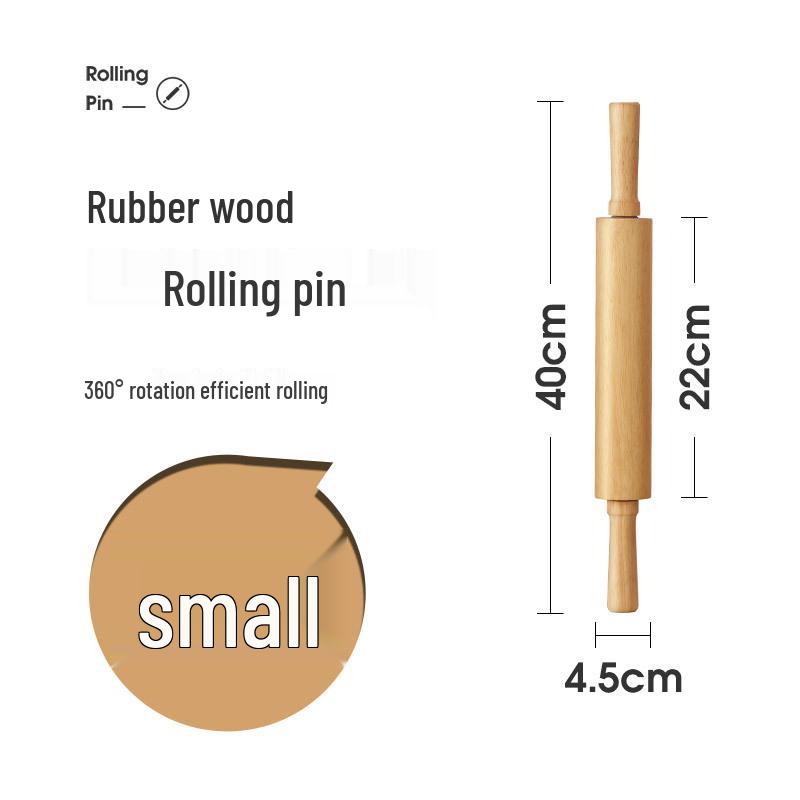 Rubber Wood Non-Stick Rolling Pin for Baking