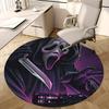 Scream Ghostface Knife Print Chair Mat Round Rug-Office Carpet, Machine Washable, Non-slip, Suitable for Living Rooms, Bedrooms