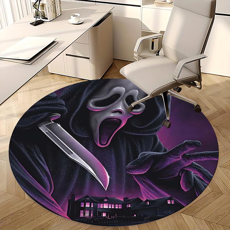 Scream Ghostface Knife Print Chair mat Round Rug Office carpet, Non slip, Suitable for Living Rooms, Bedrooms,Decor1205861a