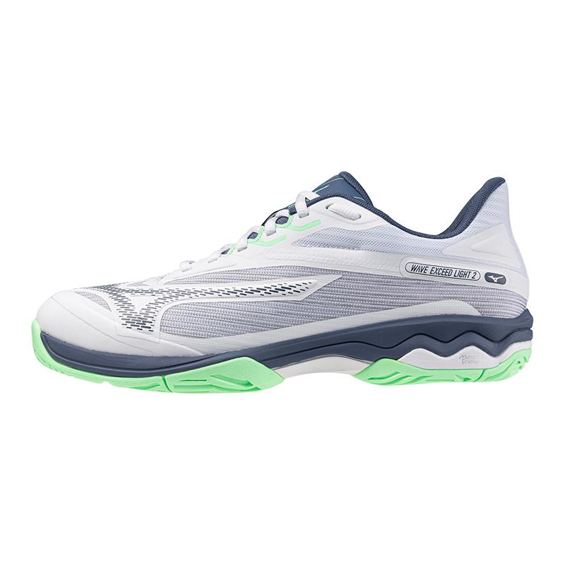 Mizuno Wave Exceed Light 2 AC White Vintage Indigo Mint Unisex Sneakers Neo-Mint 61GA231837
