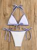 2024 Women's European & American Backless Halter Bikini: Sexy, Slimming & High-End Split Swimsuit