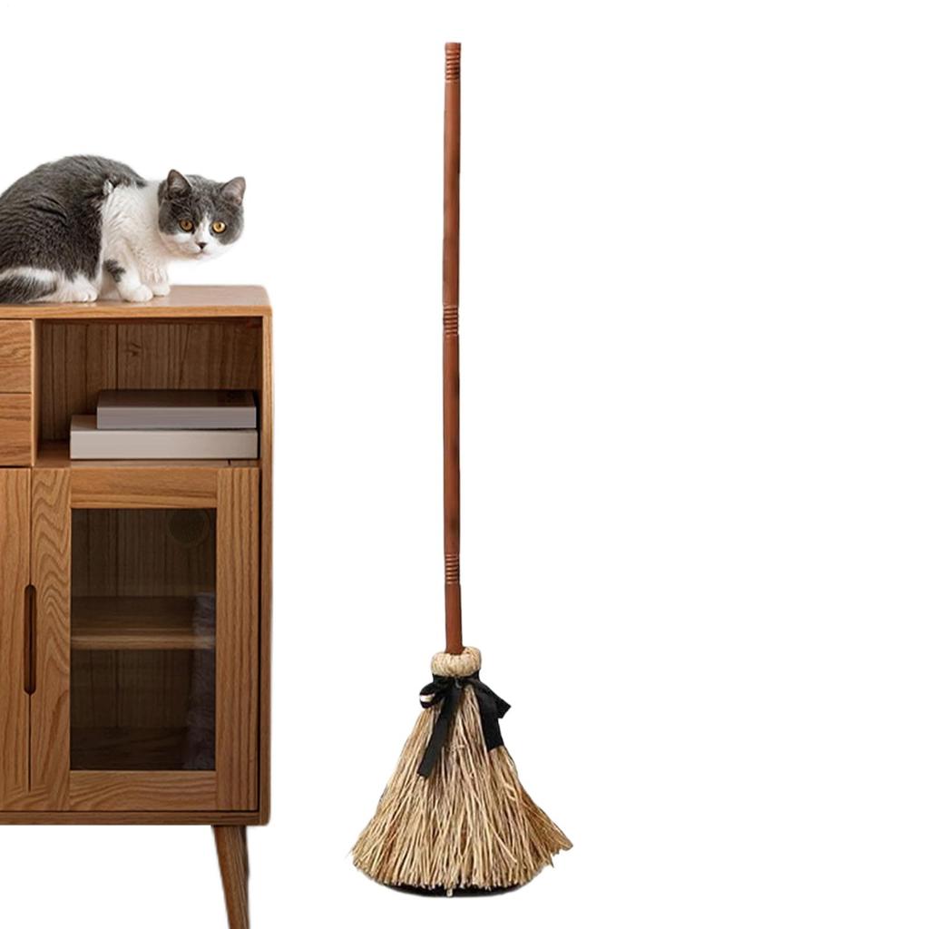 Halloween Sound Activated Floating Broom Touch Activated Witch Broom Floating Witch Broomstick Decor Haunted Dancing Props