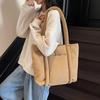 Korean Style Down Cotton Shoulder Bag Solid Color Puffy Crossbody Bag  Office Worker