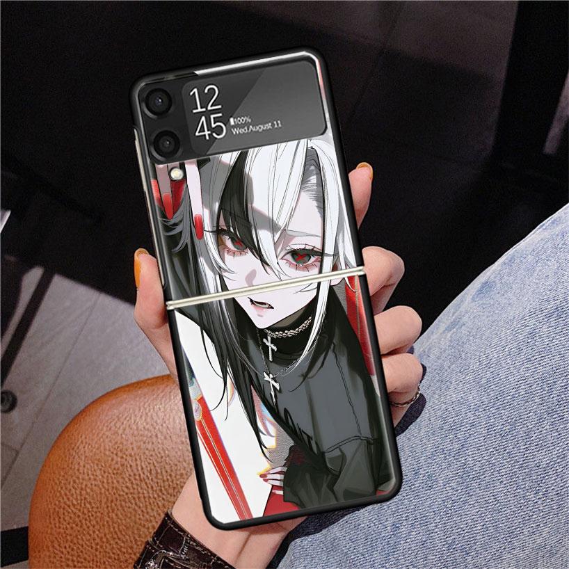 Arlecchino Genshin Impact Phone Case For Samsung Z Flip 7 6 5 4 3 Galaxy ZFlip7 ZFlip6 ZFlip5 ZFlip4 ZFlip3 5G Print Cover