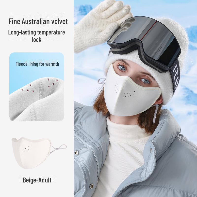 Winter Windproof Eye Protection Mask for Women - Australian Velvet Warm, Double-Sided, Ideal for Outdoor Cycling [Free Shipping for One Piece]