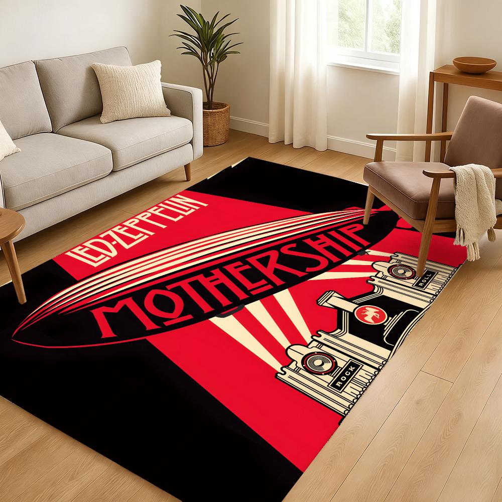 Led Zep-pelin Floor Mat Soft Thickened Absorbent Non-Slip Bedroom Living Room Door Mat Home Decor Flannel Rugs