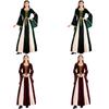 Enchanting Black Vintage Medieval Court Cosplay Maxi Dress For Halloween Events