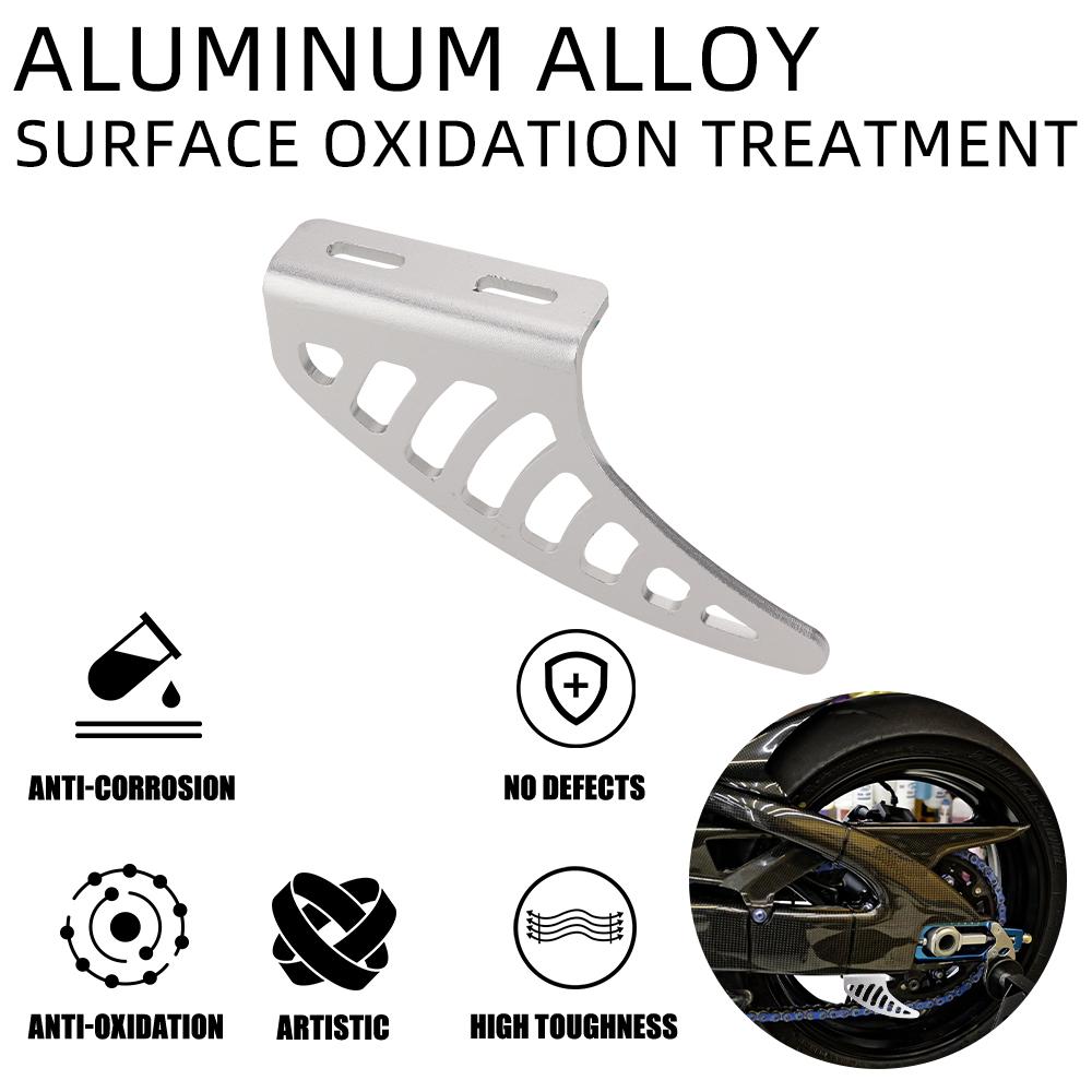 Motorcycle Shark Fin Raw Alloy Aluminium Chain Racing Chain Toe Guard For ACU Race Bike