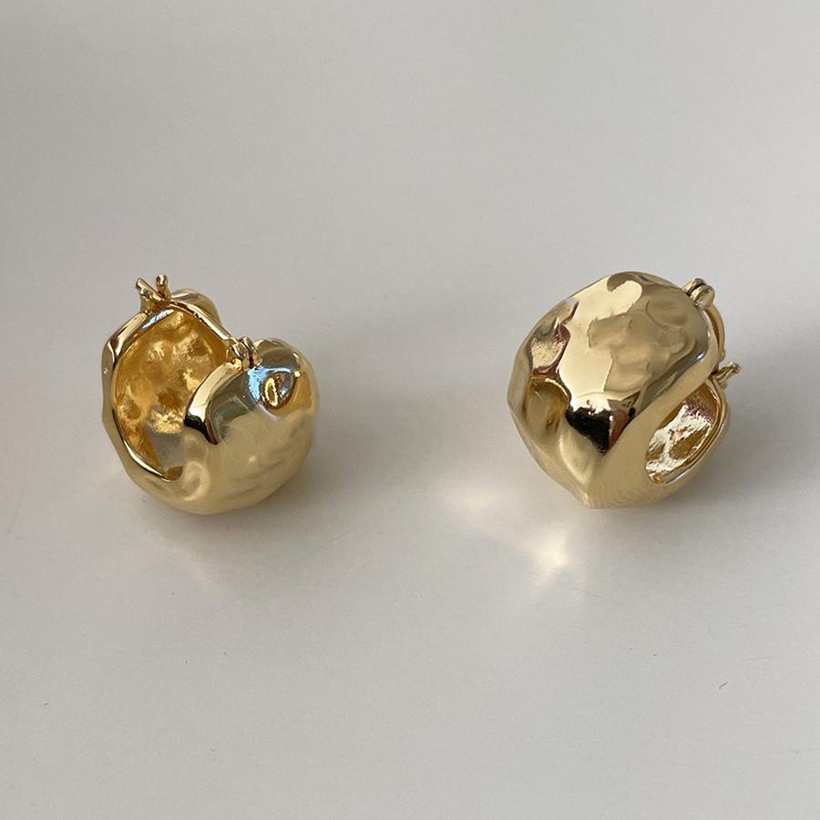 New 925 Silver Hoop Earrings Clip Matte Circle Geometric Punk For Women Girl Gift Jewelry