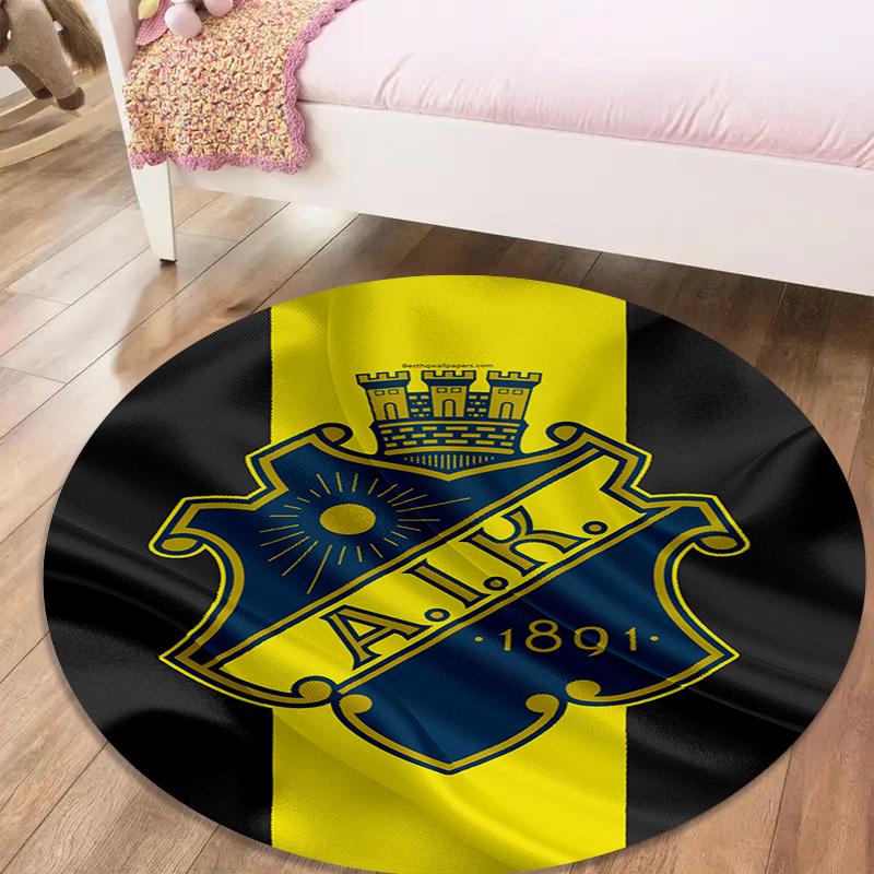 

Круглий килим Aik, Килимок для вітальні, спальні, дивана, ігрової кімнати, Нековзкий килимок для підлоги 26 150cmx150cm