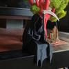 Sitting Grim Reaper Figurine Black Robe Man Ornament Gothic Faceless Man