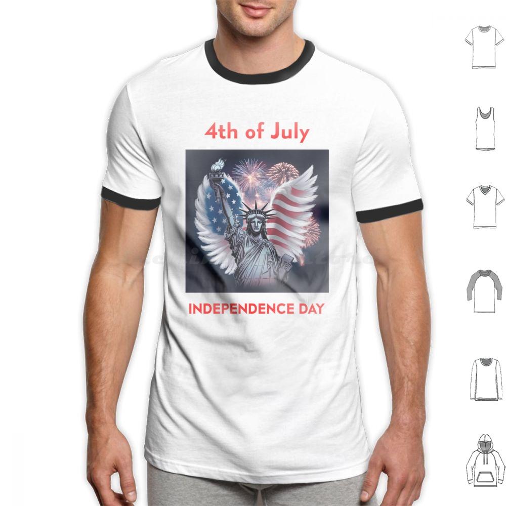 Day 4 July T Shirt Cotton Men Women DIY Print Flag America Day Usa Patriotic American 4th Of July American Flag Patriot Day