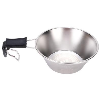 Miska kempingowa ze stali nierdzewnej 250 ml, nieprzywierająca, przenośna miska z uchwytem na grilla, piknik, na zewnątrz