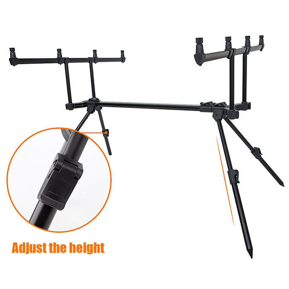 Retractable Carp Fishing Rod Stand with LED Bite Alarms