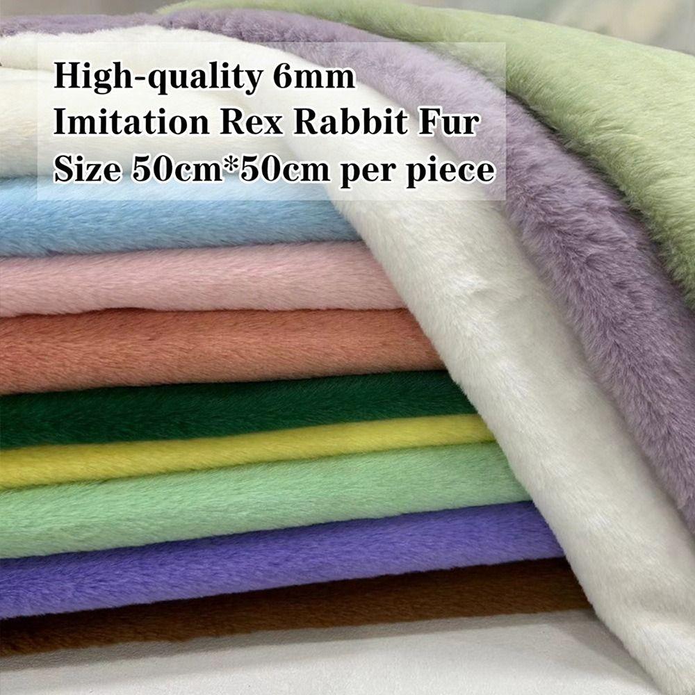 New 50x50cm Rabbit Fur Fabric Encrypted Thickened Faux Rabbit Fur Polyester Fabric Decorative Padding