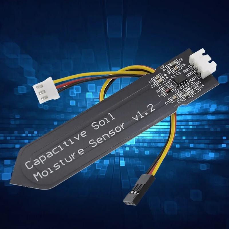 2/5pcs Capacitive Soil Moisture Sensor Module V1.2 Wide Voltage Wire Analog for Moisture Detection Garden Watering DIY