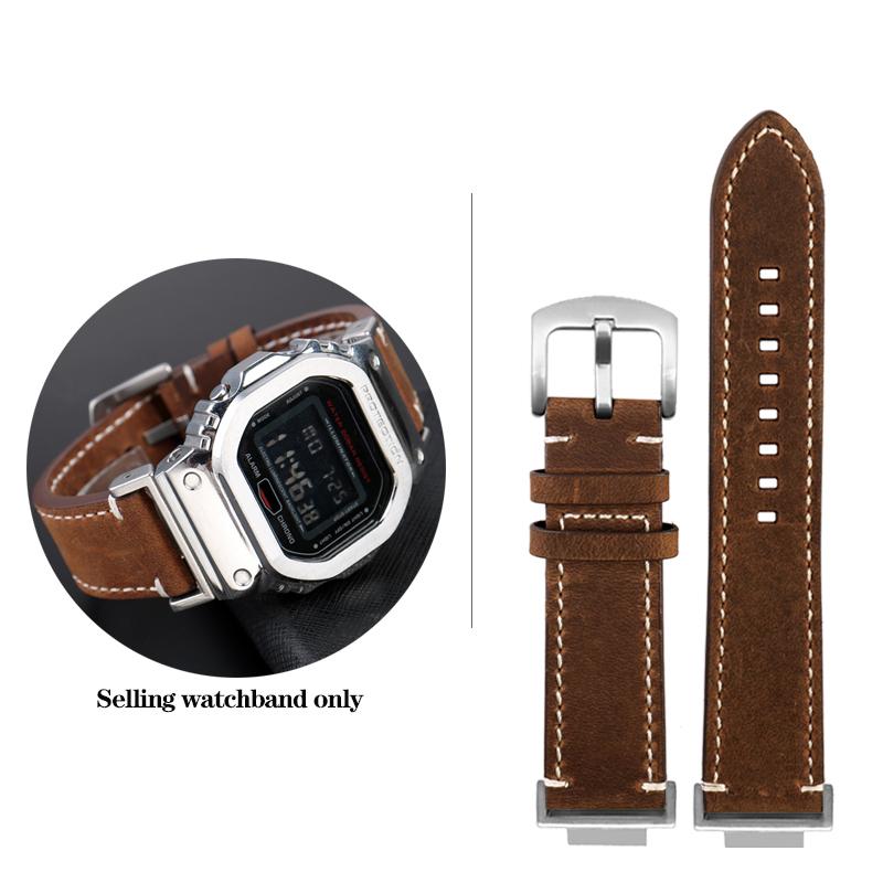 DW-5600 Vintage Rindsleder Uhrenarmband Für G-SHOCK Casio DW5600 GW-B5600 GW-M5610 GA 110 120 GA2100 Armband Uhrenarmband
