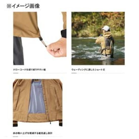 Shimano Short Rain Size L RA-025W Jacket, Beige,