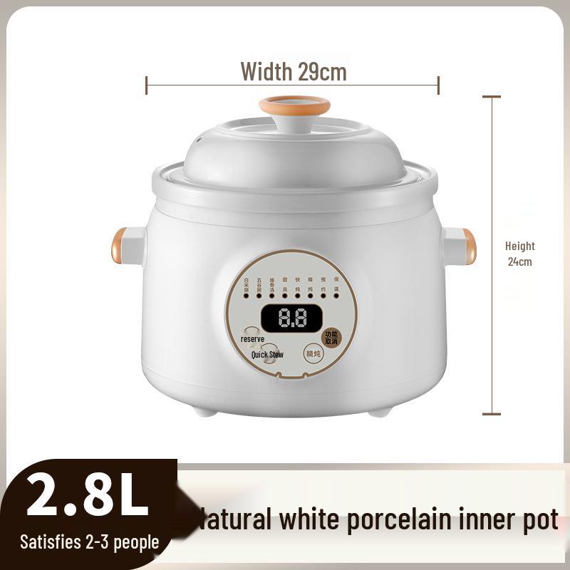 Porridge & Soup Stewing Electric Purple Clay Pot - Multifunctional Ceramic Health Cooker