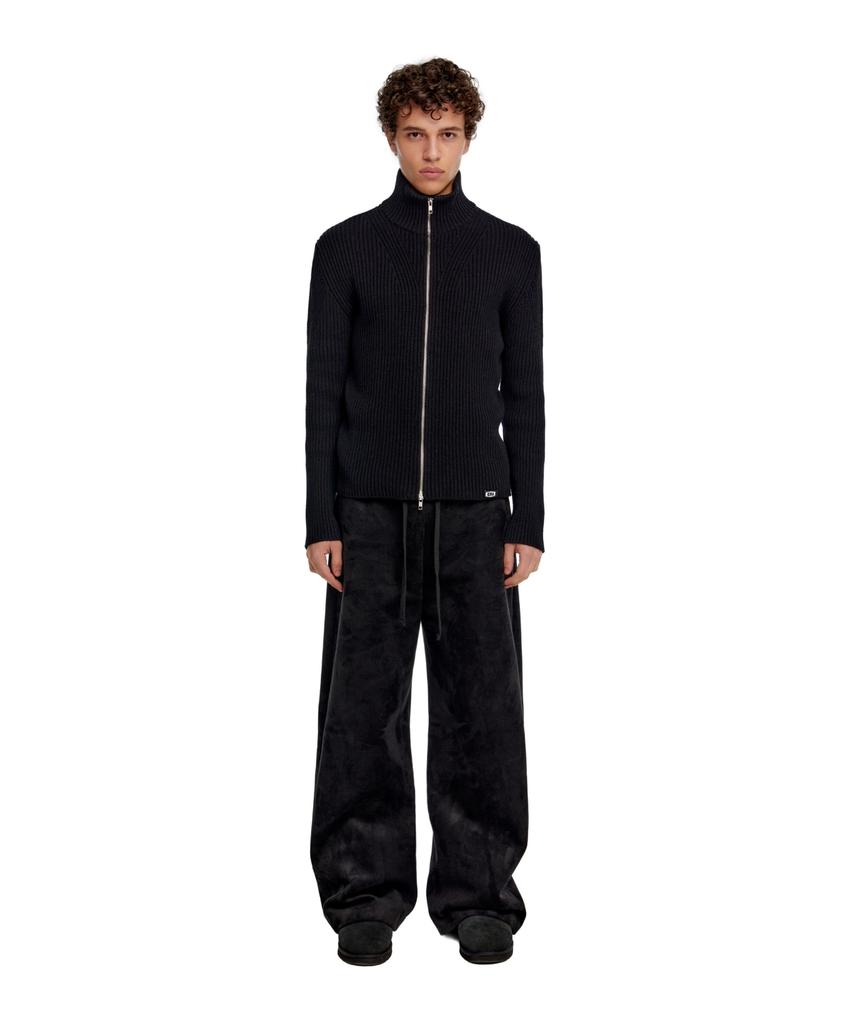 ERA Unisex Suede Effect Track Pants - Black