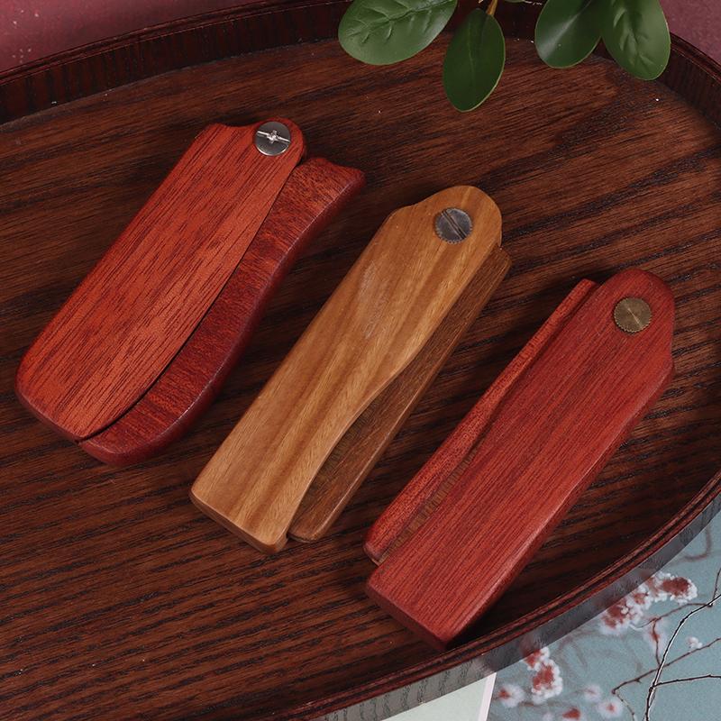 Herren Taschenkamm Klappbarer Holzkamm Bartkamm Sandelholz Haarkämme für Männer Perfekt zur Anwendung mit Bartbalsam