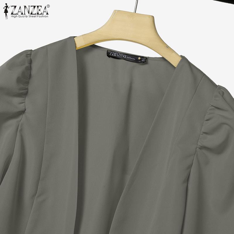 ZANZEA Women Long Sleeve Cardigan Blouse and Wide Leg Pants Two Piece Suit Sets