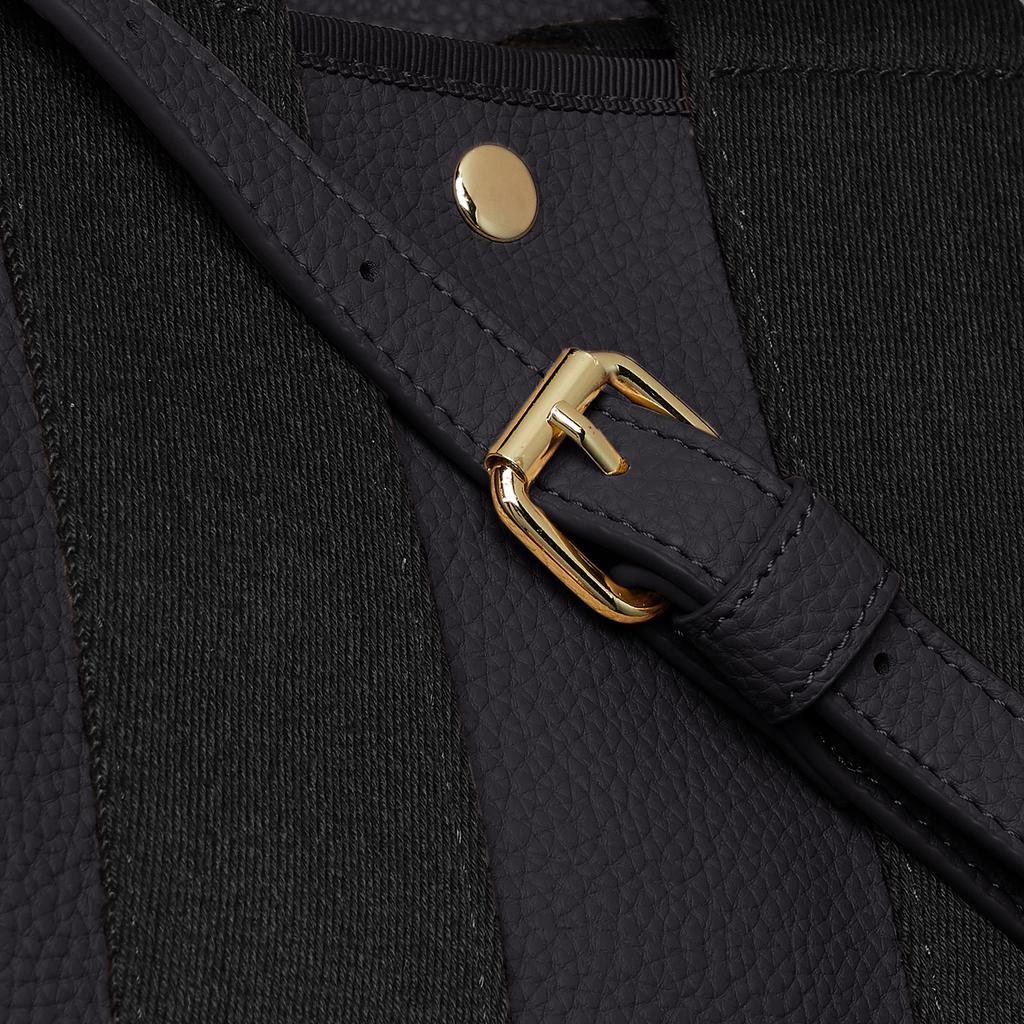 Kashkash 2-Way Tape Tote Bag with Shoulder Strap, Size S (01-00-72971), Women's, Black