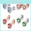 European Retro Morganitestyle American Gemstone Earrings Elegant Womens Jewelry