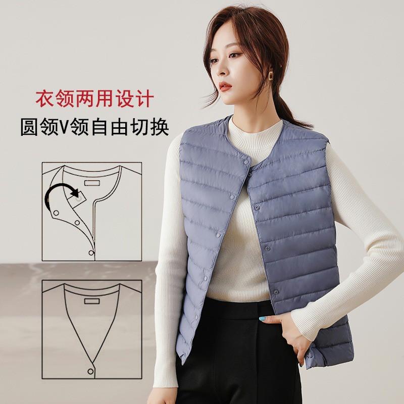 Womens Lightweight Short Puffer Vest Slim Fit Down Bodywarmer Winter Office Casual Wear