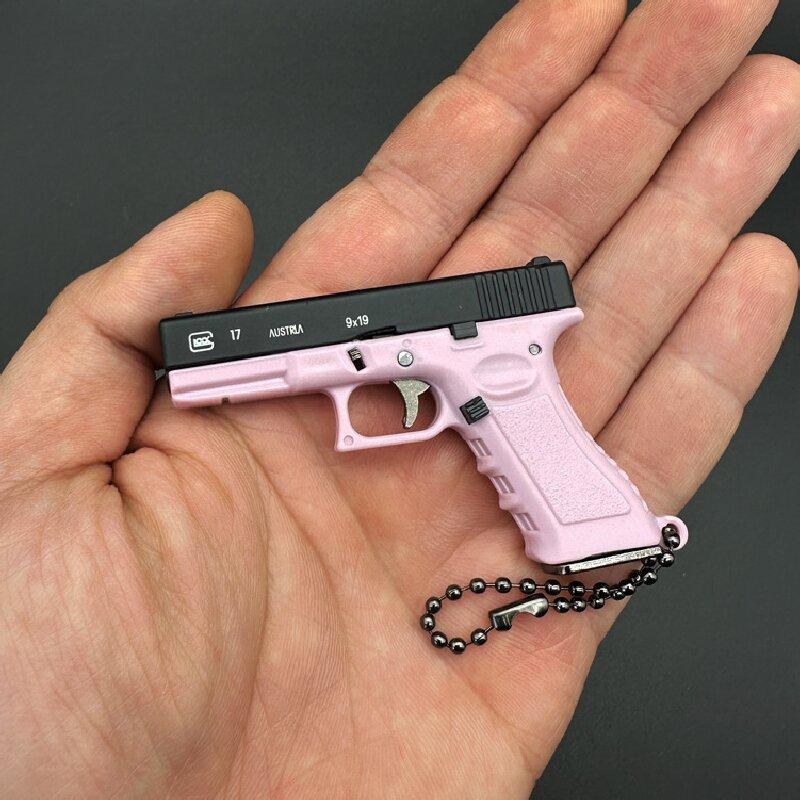 1:3 Model Pistoletu Glock ze Stopu Miniaturowy Odczepiany Pistolet Zabawka Brelok Ozdoba Zawieszka do Plecaka Prezent Dla Chłopców Dorosłych