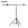 T-Shape Backdrop Stand Background Bracket Kit Aluminum Alloy Material Heavy Duty Portable Adjustable Height
