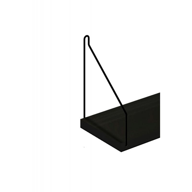 Set 3 Mensole Da Parete In Legno Di Paulownia Design Galleggiante Nero Per Bagno Cucina Salotto Espositore Per Gatti