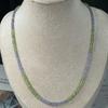 Tanzanite & Tsavorite Beaded Necklace DIY Gemstone Bracelet Clavicle Chain Loose Beads