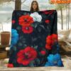 1pc 1pcs Soft Flannel Throw Blanket Suitable for All Seasons, Colorful Multicolor Floral Bedspread with Suitable for Bed, Couch, - Machine Washable Co