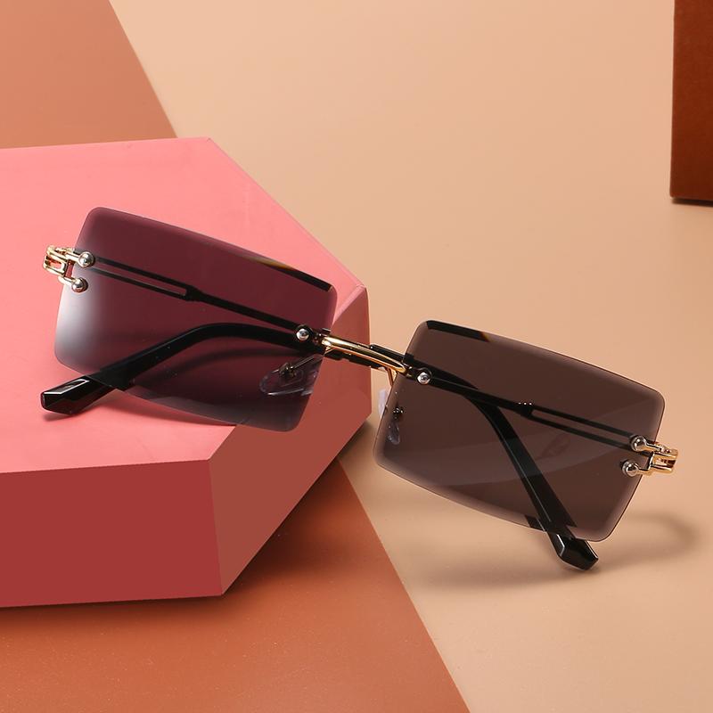 1/2 Pairs New Women's Sunglasses Frameless UV400 Unisex Freely Paired For Icy Summer Days
