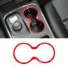 For Dodge Durango 2011+ Red Center Gear Shift Water Cup Holder Bezel Cover Trim