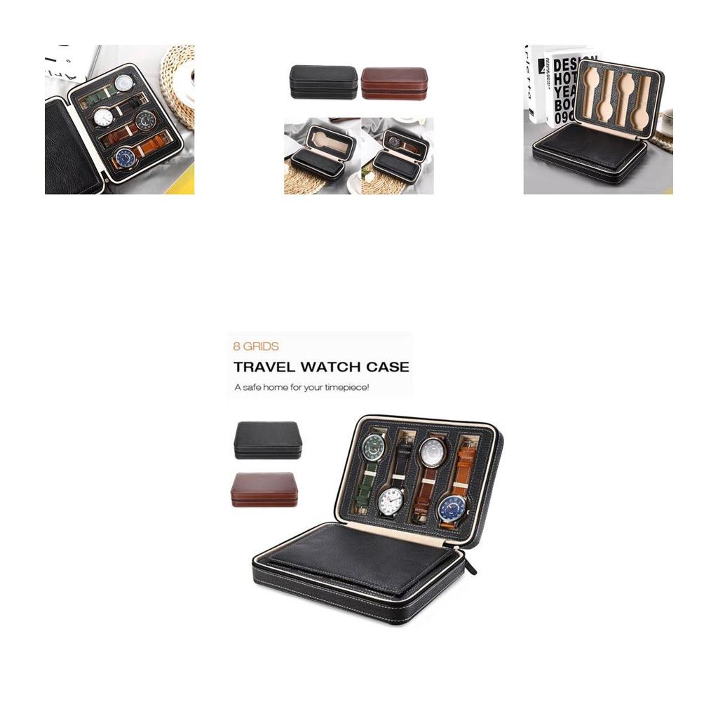 Travel Slot 48 Watch Box Superior Pu Leather Storage Case Display Hot Organizer