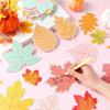 Pajean 60 Pcs Thanksgiving Maple Leaf Decorations Boho Fall Leaves Paper Cutouts Boho Autumn Bulletin Board Decor for Classroom Office Fall