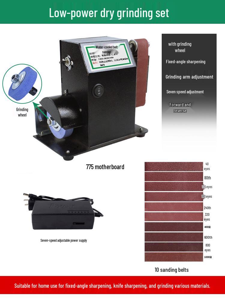 Water-Cooled Electric Sharpener: Automatic Belt Grinder for Scissors & Multipurpose Household Use