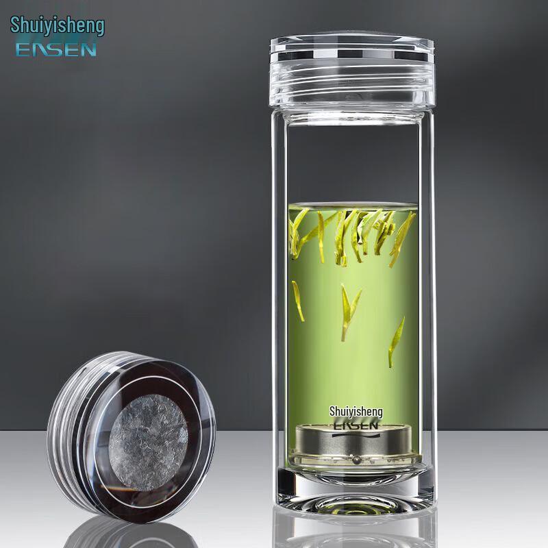 Shuiyisheng G880 Double-Layer Borosilicate Glass Travel Mug 400ml