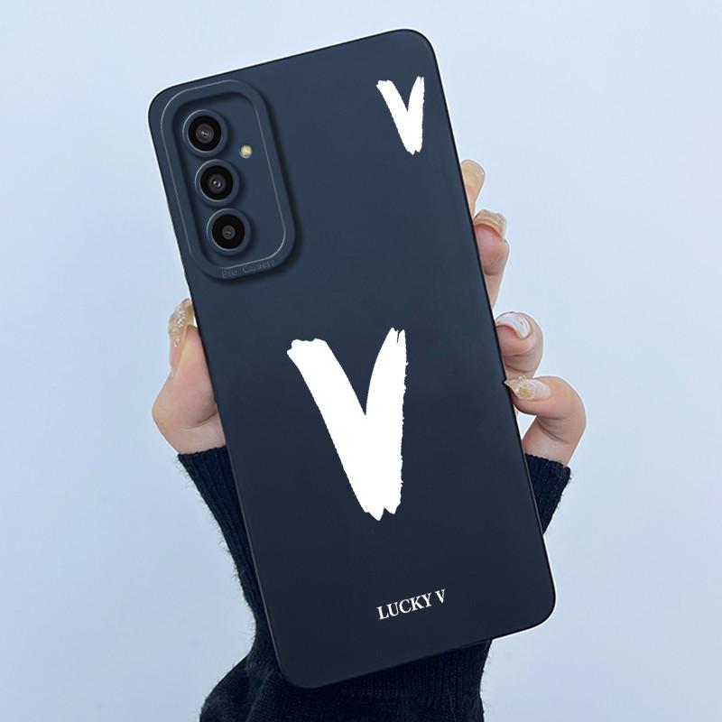 For Samsung Galaxy M13 4G M23 F23 Buddy 2 5G Cover Case Initial Letter Silicone Soft Phone Bumper for Samsung SM-M135F Casing