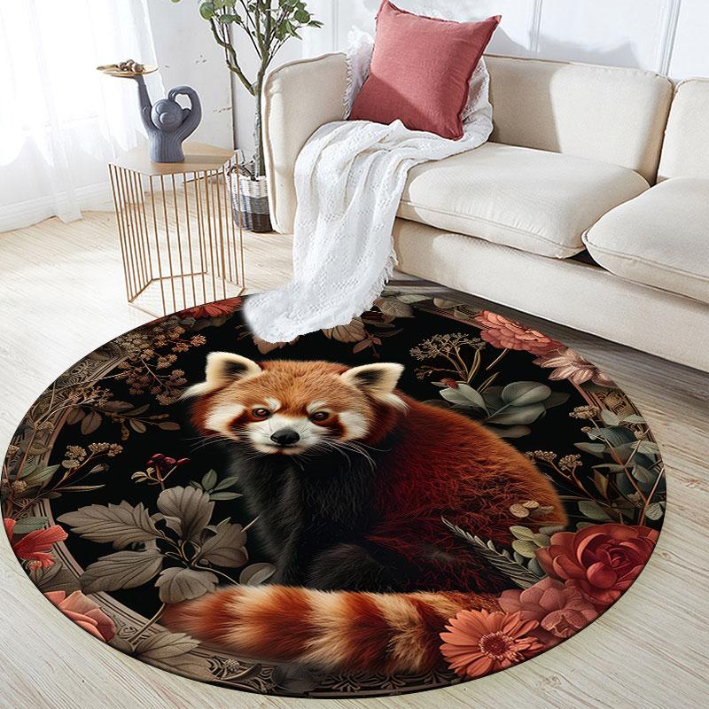 Palace Animals Pattern Round rug,Carpet Rug for Living Room Bedroom Playroom ,Non-slip Floor Mat,Holiday Gifts and Birthday Gifts.