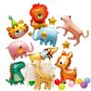 Baby Birthday & Back-to-School Cartoon Animal Balloons for Kids' Party - Giraffe & Elephant Theme