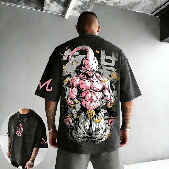 New Dragon Ball Anime Majin Buu Printed T-shirt 2026 Summer New Style Men's and Women's Casual Street Fashion Short Sleeve Top