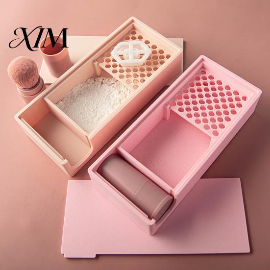 Removable Sieve for Powder Clay Tools Kit, Storage Box with Brush Container, Desktop Art Supply Organizer Craft Organizer, Air Dry Accessory