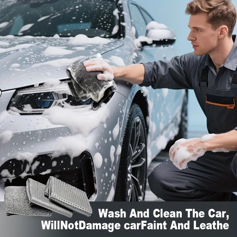 Car Cleaning Tools 11pcs Microfiber Kit Tire Brush Scratch Removal Pads Detailing Sponges Vehicle Interior Exterior Cleaner Set