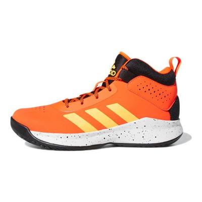 Cross Em Up 5 K Wide Durable Non-Slip Mid-Top Retro Basketball Shoes Kids Sneakers Orange Black GZ0090