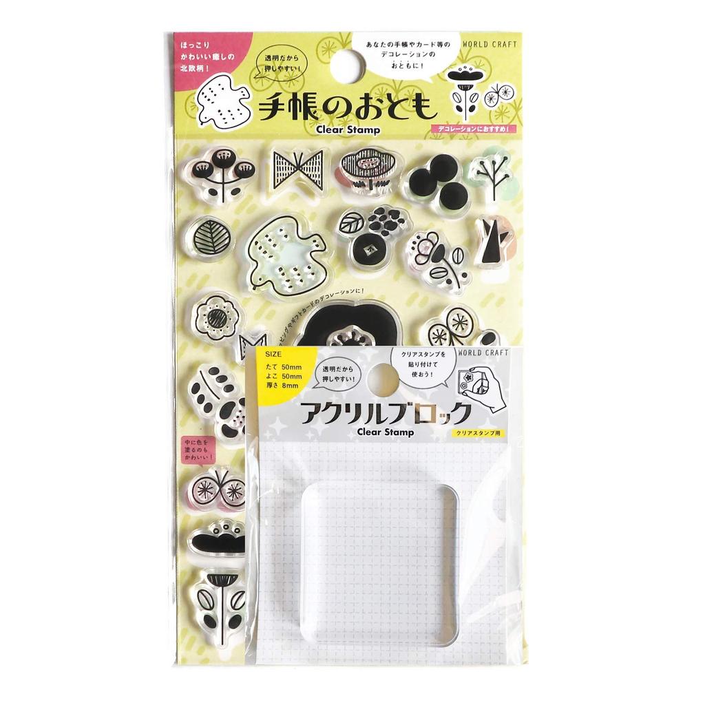 World Craft Clear Planner Companion Acrylic Block Nordic Stamps, Set, Style, AZ-CS-006