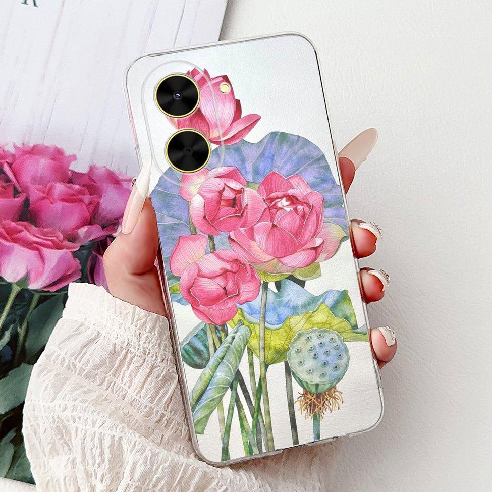 For Redmi A5 NFC 5G Case Cover Clear Luxury Kawaii Cute Cat Fashion Flowers Funny Painted Soft Phone Case For Redme A5 NFC 5G