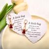 Red Angel Keychain with English Blessing Card - Thoughtful Gift